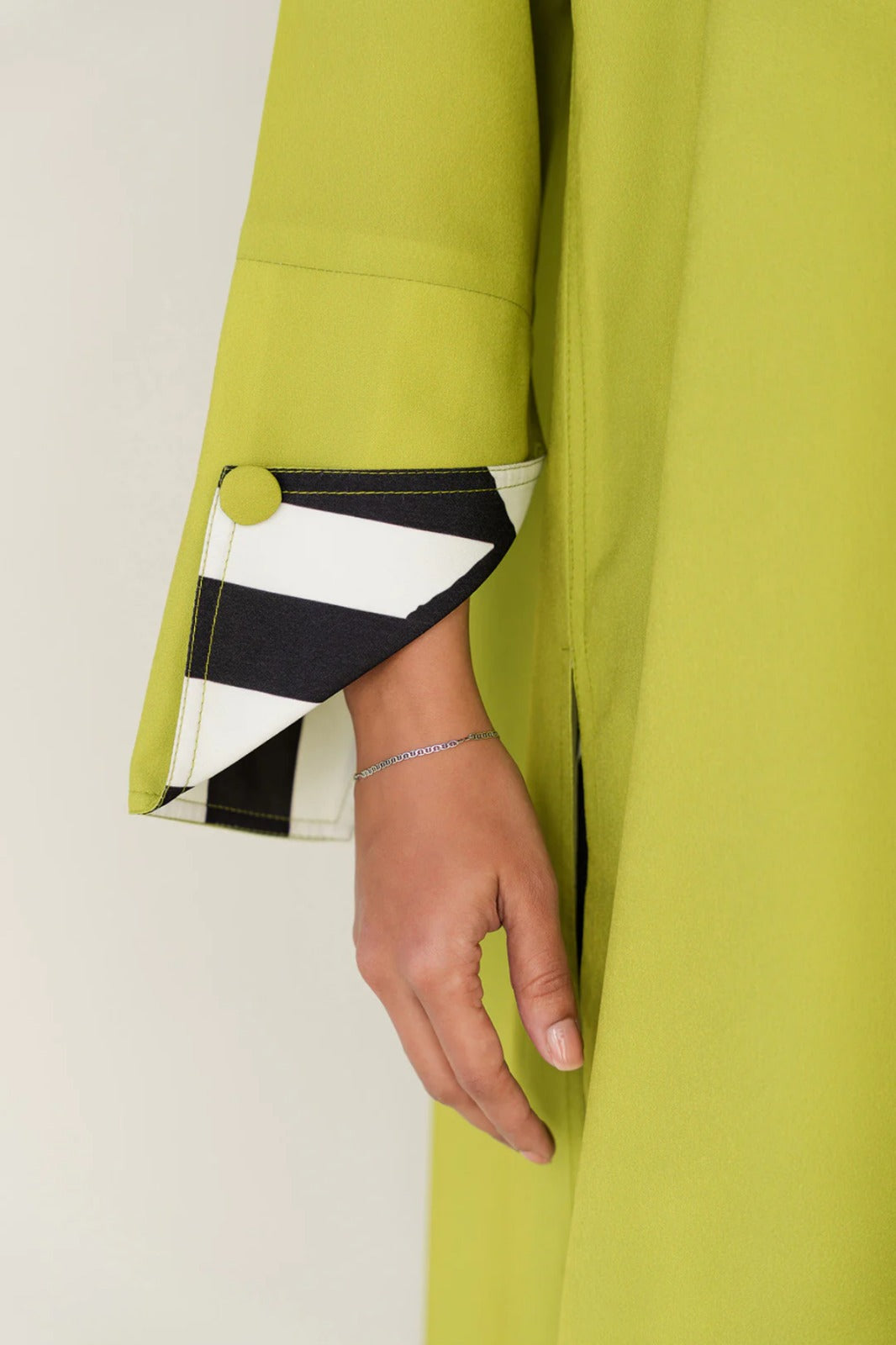 Yellow Crepe Button Down 2-Piece Shirt Set