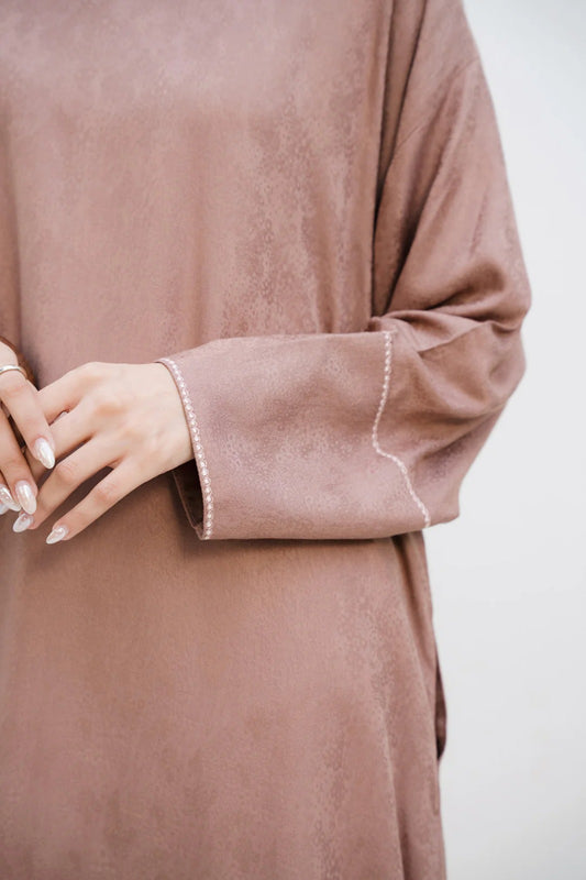 Brown Velvet 2-Piece Shirt Set